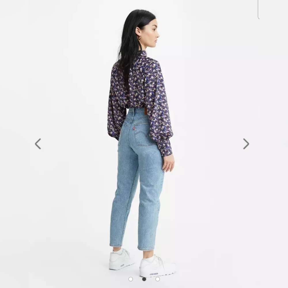 ❤️ LEVI'S PREMIUM WEDGIE ICON FIT HIGH RISE TAPERED ANKLE JEANS, 2 (26) - Picture 3 of 16